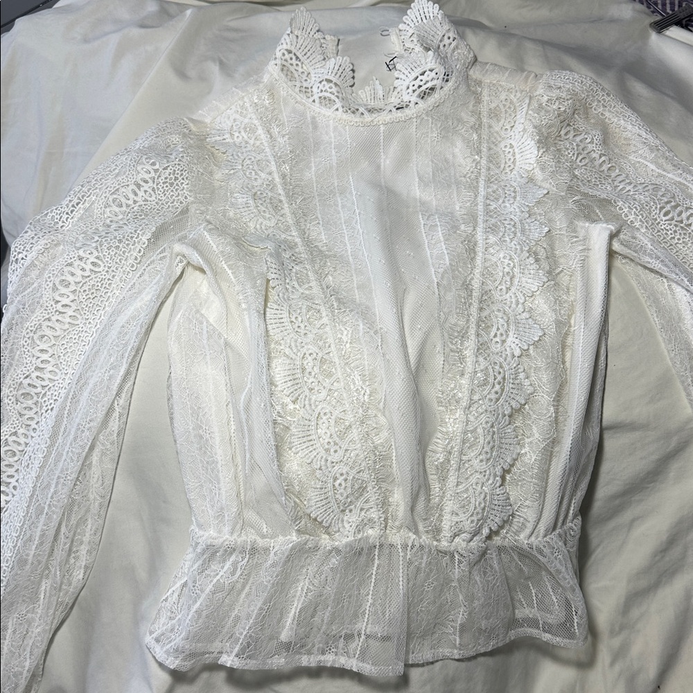 Express Ruffled Peplum Blouse